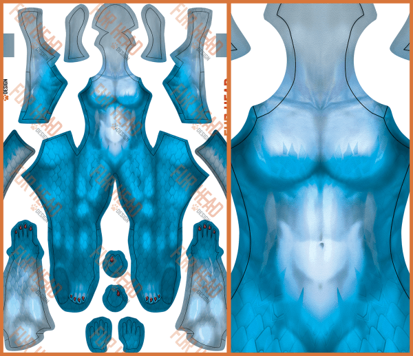 Dragon BLUE Pattern
