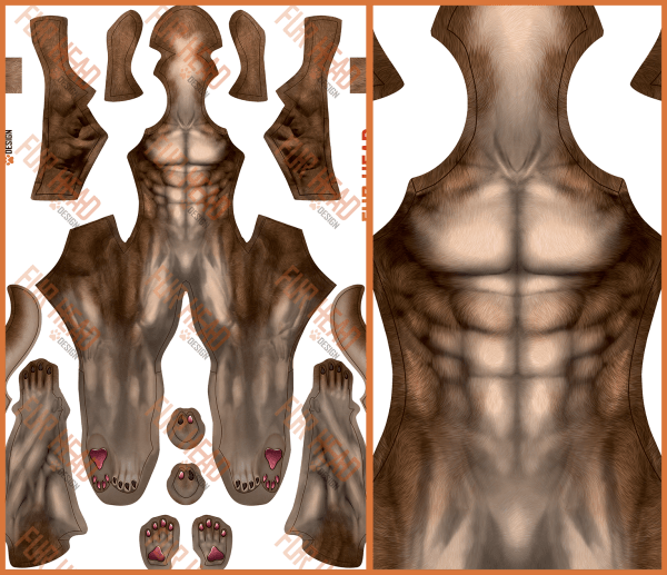 Realistic Vintage Husky Brown Pattern