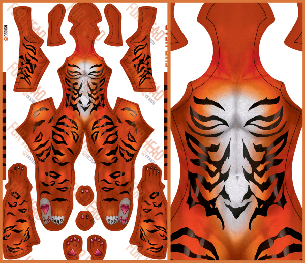 Red Tiger-Cat Pattern